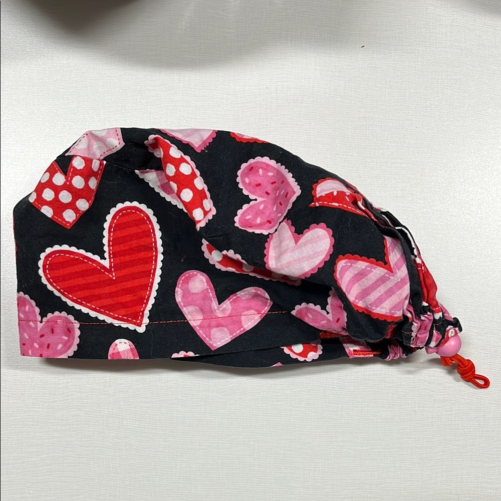 Heart Patterned scrub cap